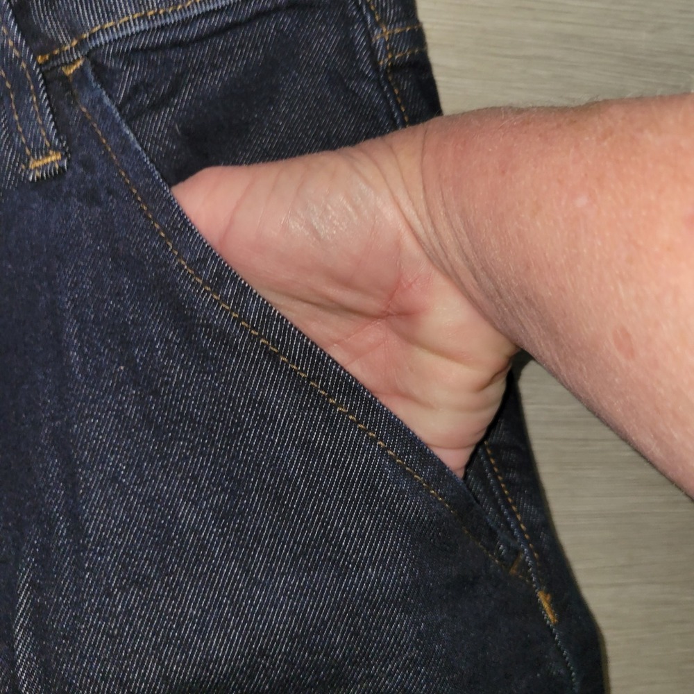 Banana Republic High Rise Dark Wash Denim Jeans 10 wide leg Y2K Streetwear comfy - Picture 5 of 9